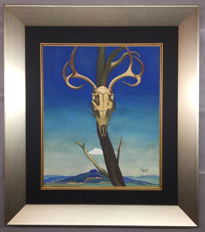 Salvador Dali Watercolor on paper: Private Collection 17" x 14" (Attrib.) With Attrib Certificate & Provenance Salvador Dali 1904-1989 Catalan,Spanish, was a prominent Spanish surrealist painter born in Figueres, Catalonia, Spain. (Con