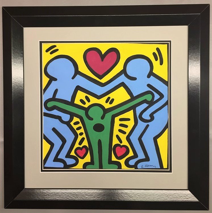 Keith Allen Haring Mixed Media   on paper (1 of 2)