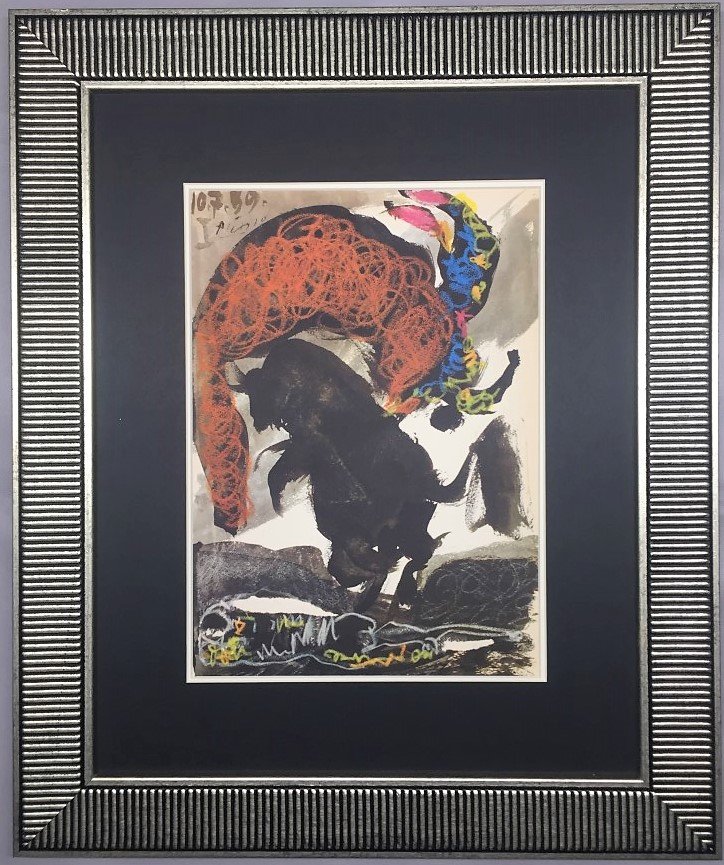 Pablo Picasso Lithograph: Private Collection 15"x 11" Pablo Picasso 1881 -1973 was a Spanish painter, sculptor, printmaker, ceramicist, stage designer, poet and playwright who spent most of his adult life in France. ( Conditio