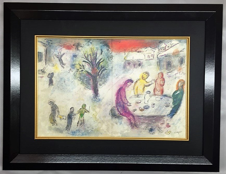 Marc Chagall Lithograph: Private Collection 12" x 18" (Attrib.)With Attrib Certificate Marc Zakharovich Chagall was a Russian-French artist of Belarusian Jewish origin. An early modernist, he was associated with several major