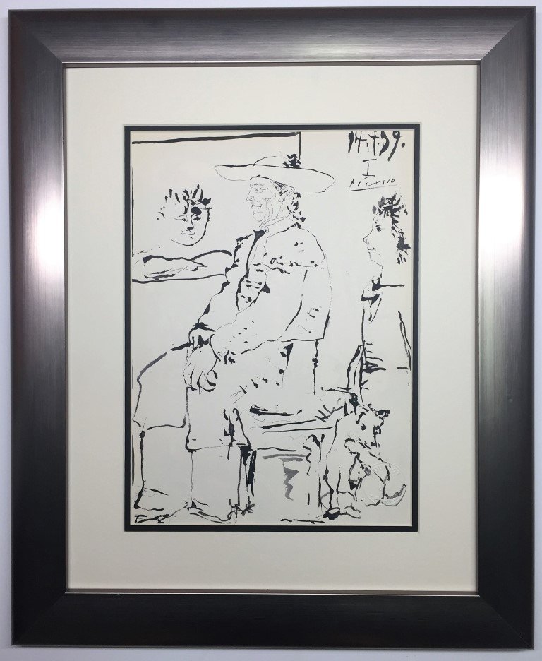 Pablo Picasso Lithograph: Private Collection 14" x 11" Pablo Picasso 1881-1973 was a Spanish painter, sculptor, printmaker, ceramicist, stage designer, poet and playwright who spent most of his adult life in France. ( Conditio