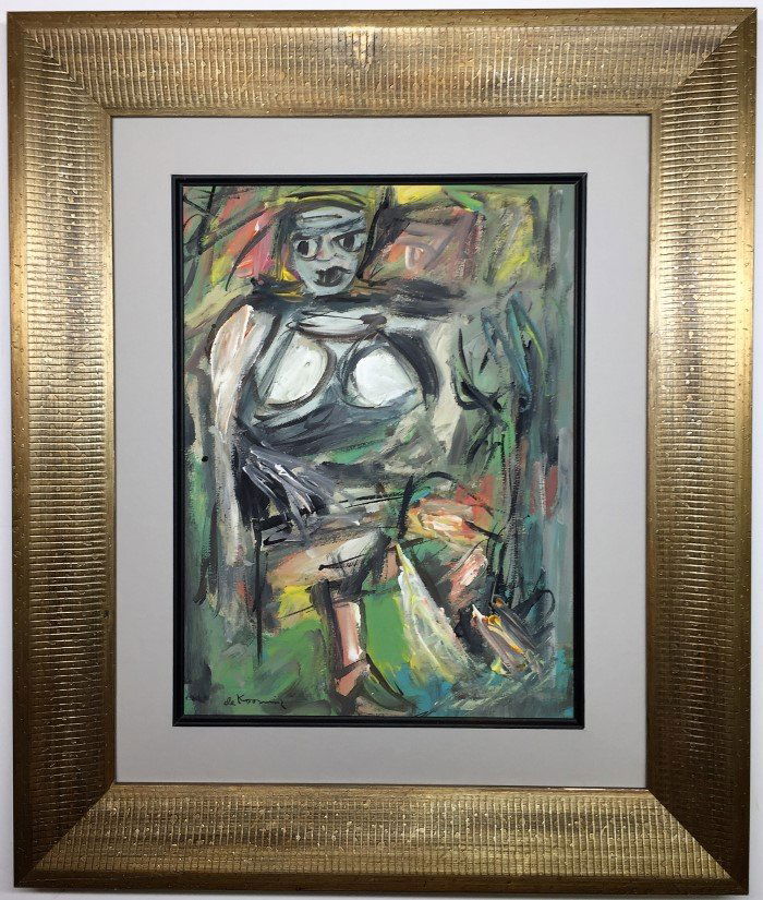 Willem de Kooning  Mixed Media  on heavy paper (1 of 3)