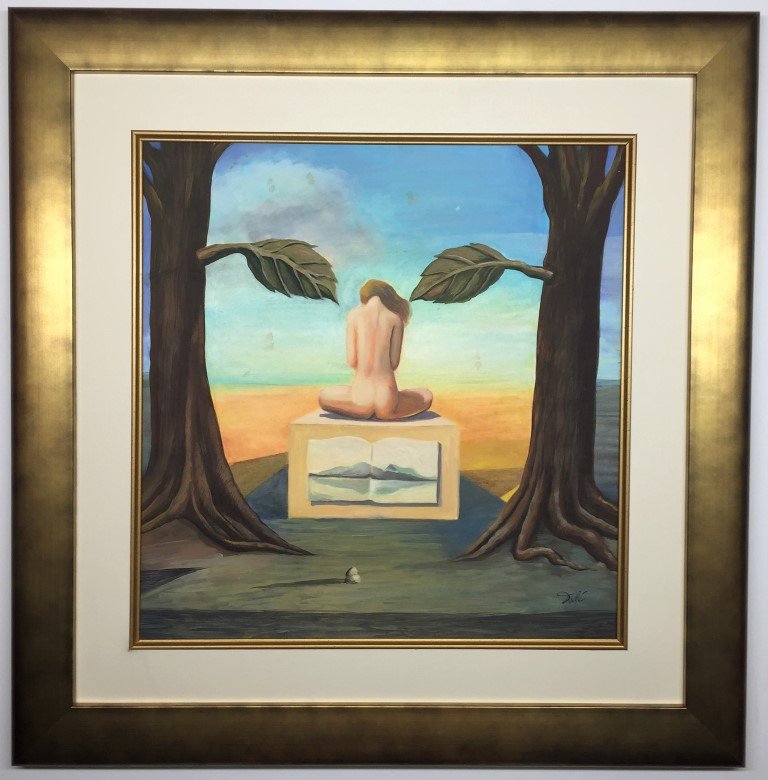 Salvador Dali Watercolor on paper: Private Collection 17" x 21" Attrib. With Certificate Salvador Dali­ 1904 -1989 Catalan,Spanish, was a prominent Spanish surrealist painter born in Figueres, Catalonia, Spain. (Condition Good)