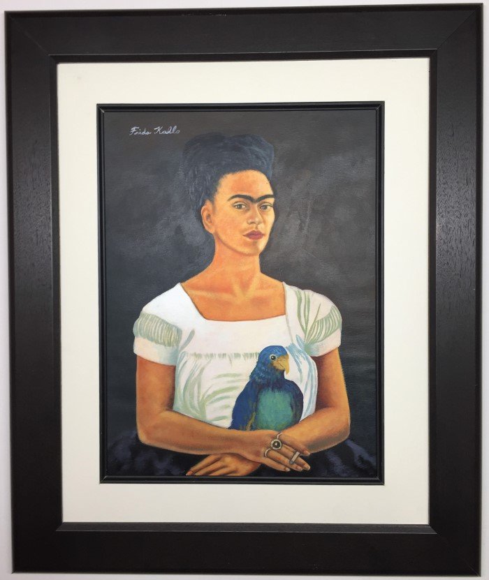 Frida Kahlo Watercolor: Private Collection 15.5" x 11.50" Attrib. With Certificate Frida Kahlo de Rivera 1907 â€“ 1954 born Magdalena Carmen Frida Kahlo y Calderon was a Mexican painter known for her self-portraits. (Co