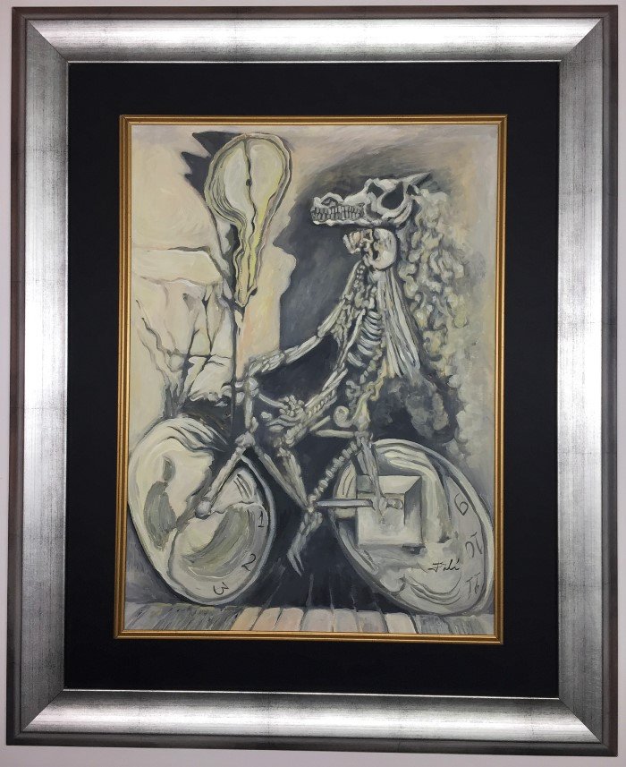Salvador Dali Mixed Media: Private Collection 20" x 15" Attrib. With Certificate. Salvador Dalii­ 1904-1989 Catalan,Spanish, was a prominent Spanish surrealist painter born in Figueres, Catalonia, Spain. ( Conditions Good)