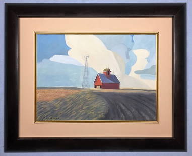 Dale Nichols Watercolor: Private Collection 13" x 16" Attrib. with certificate Dale Nichols, also published under his full name, Dale William Nichols, was an American visual artist whose works included illustrations,