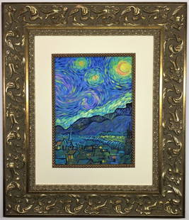 Vincent Van Gogh Mixed Media: Private Collection 12.50" x 9" Attrib. with certificate, Vincent Van Gough was born on 30 March, 1853 into a Dutch Reformed family in Groot-Zundert in the predominatly Catholic province of North Braba