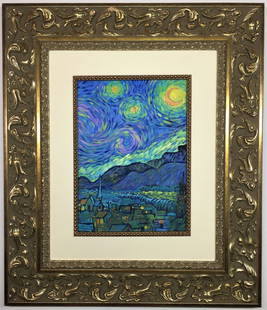 Vincent Van Gogh Mixed Media: Private Collection 12.50" x 9" Attrib. with certificate, Vincent Van Gough was born on 30 March, 1853 into a Dutch Reformed family in Groot-Zundert in the predominatly Catholic province of North Braba