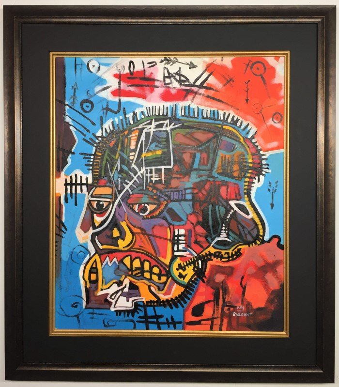 Jean Michel Basquiat Mixed Media on paper: Private Collection 18.25 x 15.50" Attrib. With Certificate 1960-1988 was an American artist. Born in Brooklyn to a Haitian father and Puerto Rican mother, Basquiat first achieved notoriety as part of