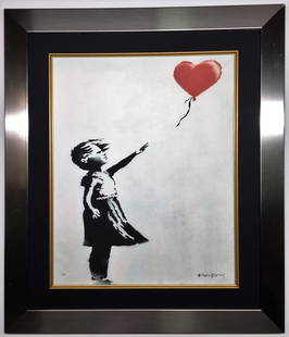 Banksy Lithograph: Private Collection 19.50" x 15.50" Banksy is an anonymous England-based graffiti artist, political activist and film director of unverified identity. Their satirical street art and subversive