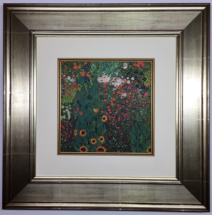 Gustav Klimt Gouache on paper: Private Collection 9.5" x 9.75" Attrib. with Certificate Gustav Klimt was an Austrian symbolist painter and one of the most prominent members of the Vienna Secession movement. Klimt is noted for his p