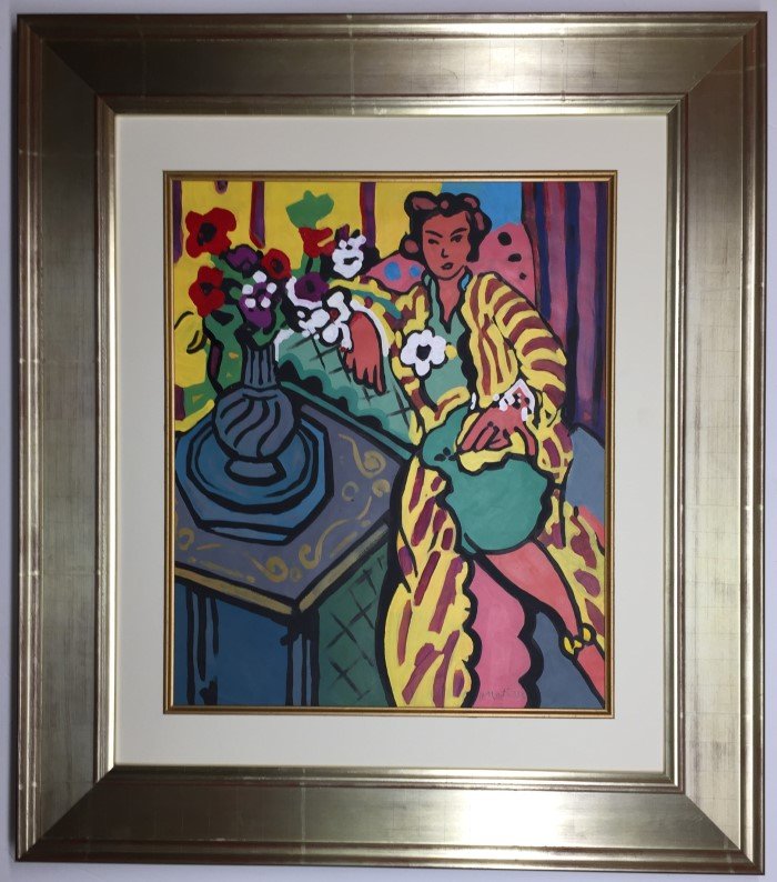 Henri Matisse Mixed Media: Private Collection 18.50" x 15.25" Attrib. with certificate Henri Emile Benoit Matisse was a French artist, known for both his use of colour and his fluid and original draughtsmanship. attributed to H