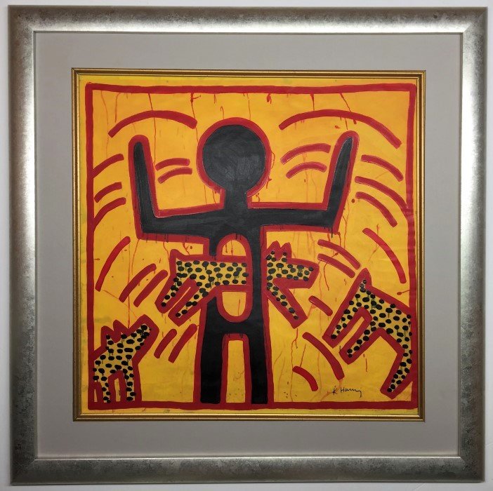 Keith Allen Haring Mixed Media on paper (1 of 3)