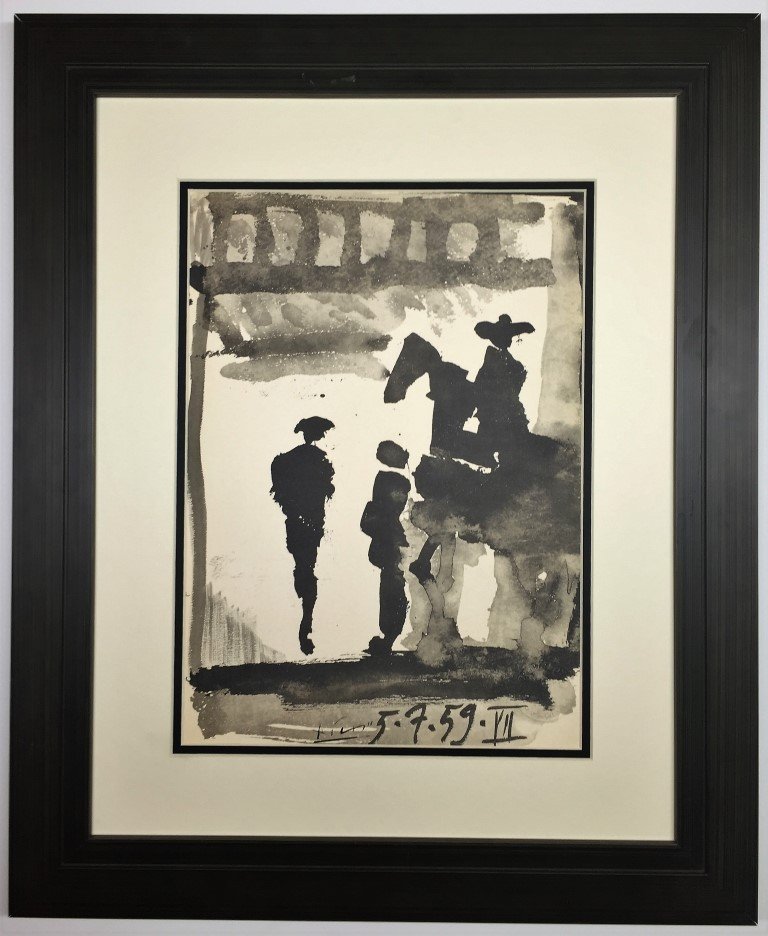 Pablo Picasso Lithograph: Private Collection 15" x 11" Pablo Picasso 1881-1973 was a Spanish painter, sculptor, printmaker, ceramicist, stage designer, poet and playwright who spent most of his adult life in France. ( Conditio