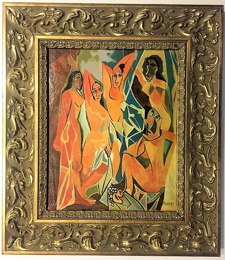 Pablo Picasso Oil on canvas: Private Collection 13.75" x 11.5" Attrib. with certificate Pablo Ruiz Picasso was a Spanish painter, sculptor, printmaker, ceramicist, stage designer, poet and playwright who spent most of his adult l