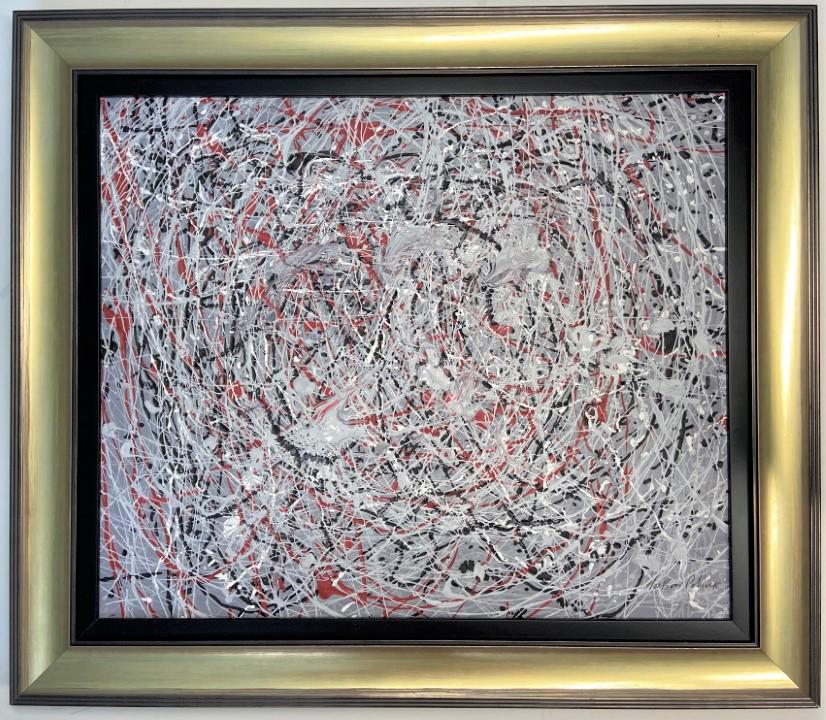 Jackson Pollock Dripping paint on canvas (1 of 12)