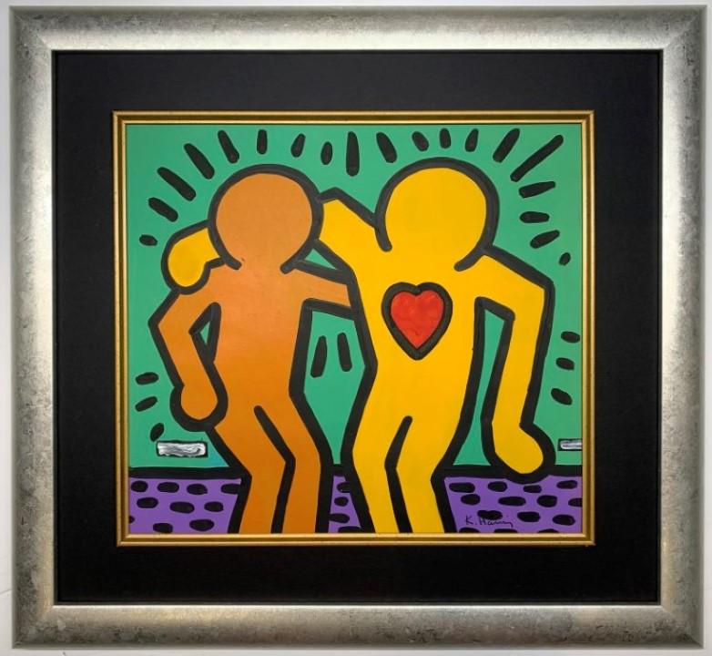 Keith Haring Mixed Media: Private Collection 12.5" X 11.5" Attrib. With Certificate.Keith Allen Haring was an American artist whose pop art and graffiti-like work grew out of the New York City street culture of the 1980s. Much