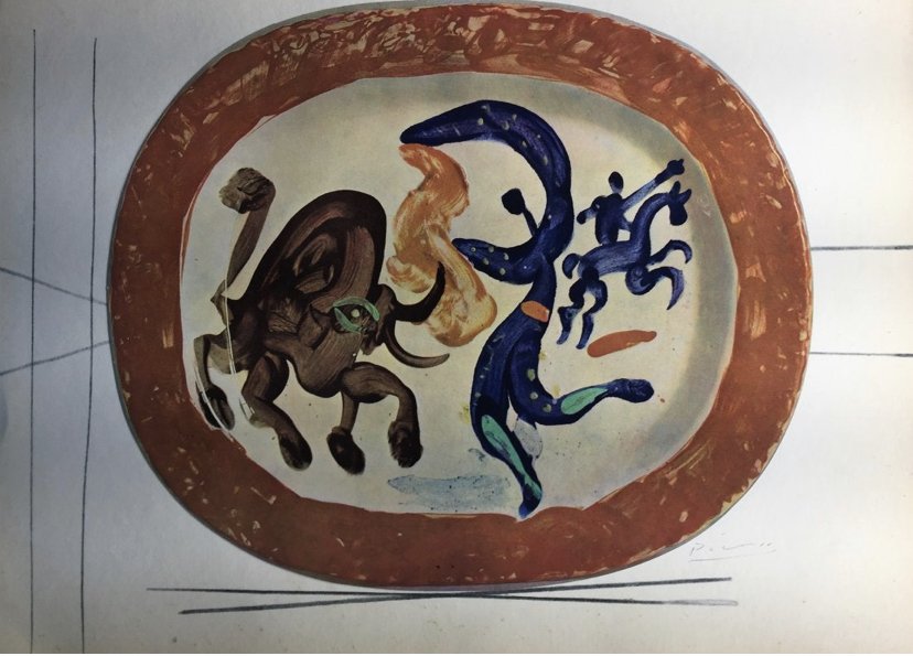 Pablo Picasso lithograph: Private Collection Pablo Ruiz Picasso was a Spanish painter, sculptor, printmaker, ceramicist and theatre designer who spent most of his adult life in France. Regarded as one of the most influential a
