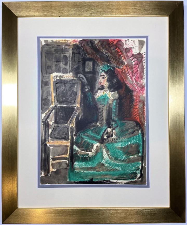 Pablo Picasso watercolor signed (1 of 5)