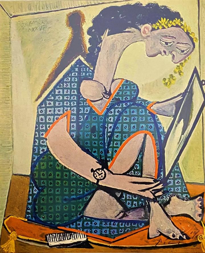 Pablo Picasso Lithograph: Private Collection 7" x 9" Pablo Ruiz Picasso was a Spanish painter, sculptor, printmaker, ceramicist and theatre designer who spent most of his adult life in France. Regarded as one of the most influ