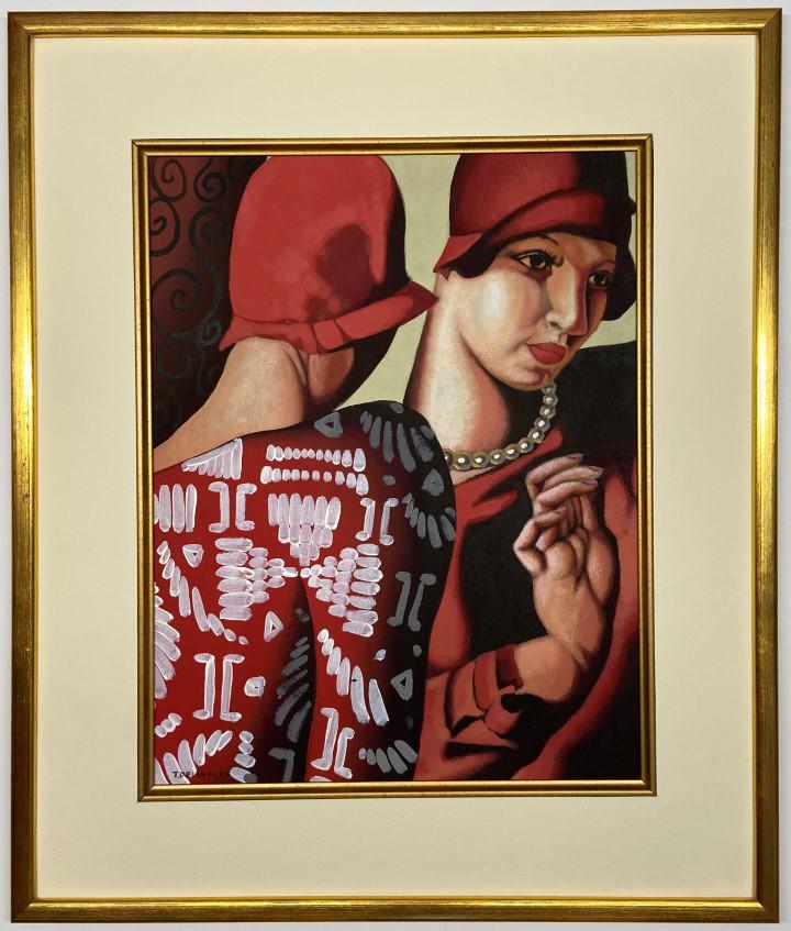 Tamara de Lempicka watercolor: Private Collection 13.75" x 10" Attrib. with certificate She was born on 16 May 1898, in Warsaw, then part of Congress Poland of the Russian Empire . Her father was Boris Gurwik , a Russian Jewish att