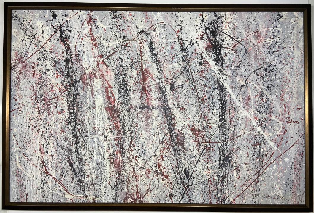 Jackson Pollock Dripping paint on canvas (1 of 8)