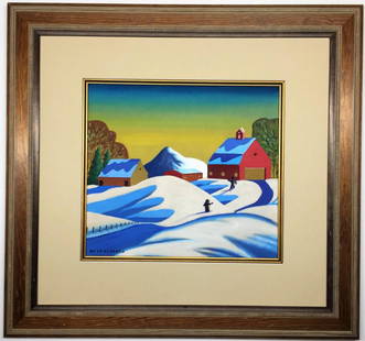 Dale Nichols Watercolor: Private Collection 11.50" x 12.50" Attrib. with certificate Dale Nichols, also published under his full name, Dale William Nichols, was an American visual artist whose works included illustrations, pa