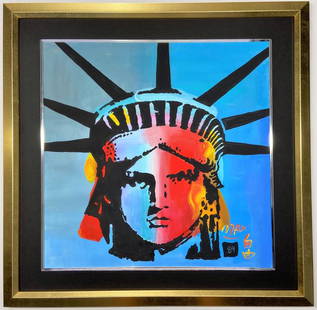 Peter Max Mixed Media: Private Collection 19.25" x 19.50" Attrib. with certificate. Peter Max (born Peter Max Finkelstein, October 19, 1937) is a German-American artist known for using bright colours in his work. Works by M