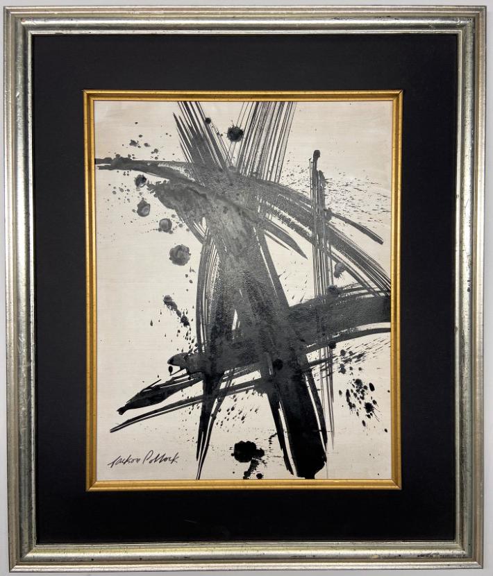 Jackson Pollock Drippings paint over paper (1 of 6)