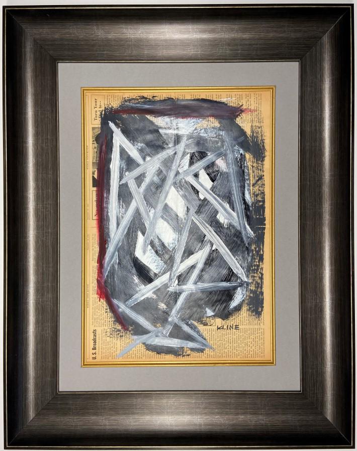 Franz Kline Mixed Media over 1957 the news paper (1 of 3)
