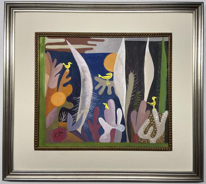 Paul Klee Mixed Media: Private Collection 10.5" x 12" Attrib. with certificate Paul Klee was a Swiss German artist. His highly individual style was influenced by movements in art that included Expressionism, Cubism, and Sur