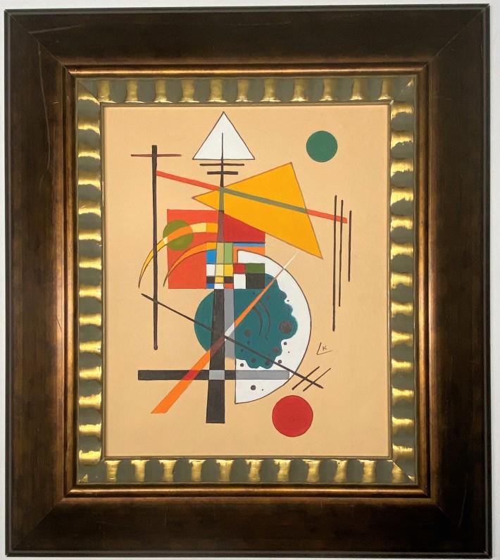 Wassily Kandinsky Mixed media: Private Collection 13"x 10.5" Attrib. with certificate Kandinsky was born in Moscow, the son of Lidia Ticheeva and Vasily Silvestrovich Kandinsky, a tea merchant. Attributed to Kandinsky One of his gr
