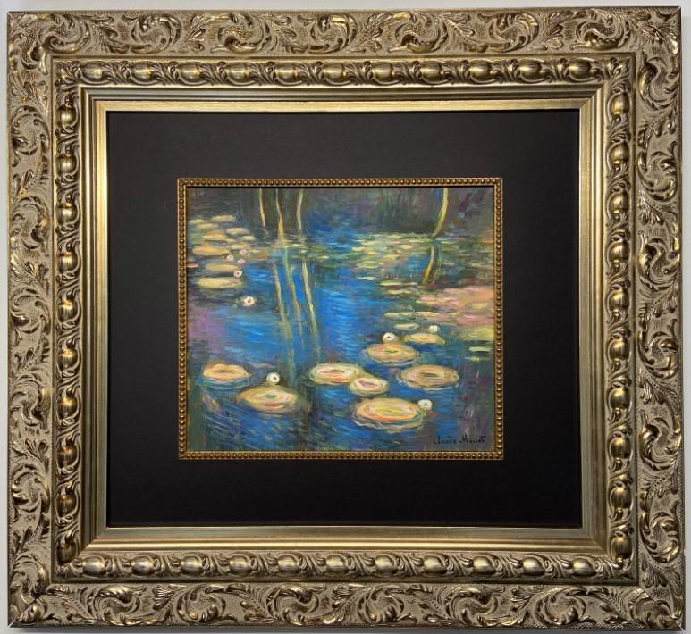 Claude Monet Watercolor: Private Collection 11" x 12" Attribute, with certificate. Oscar-Claude Monet was a French painter, a founder of French Impressionist painting and the most consistent and prolific practitioner of the m