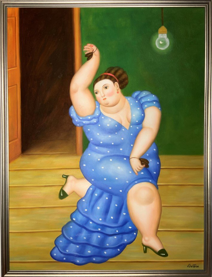 Fernando Botero Oil on Canvas: Private Collection 29" x 23" Attributed with certificate Fernando Botero Angulo is a Colombian figurative artist and sculptor, born in MedellÃƒÂ­n. His signature style, also known as "Boterismo",