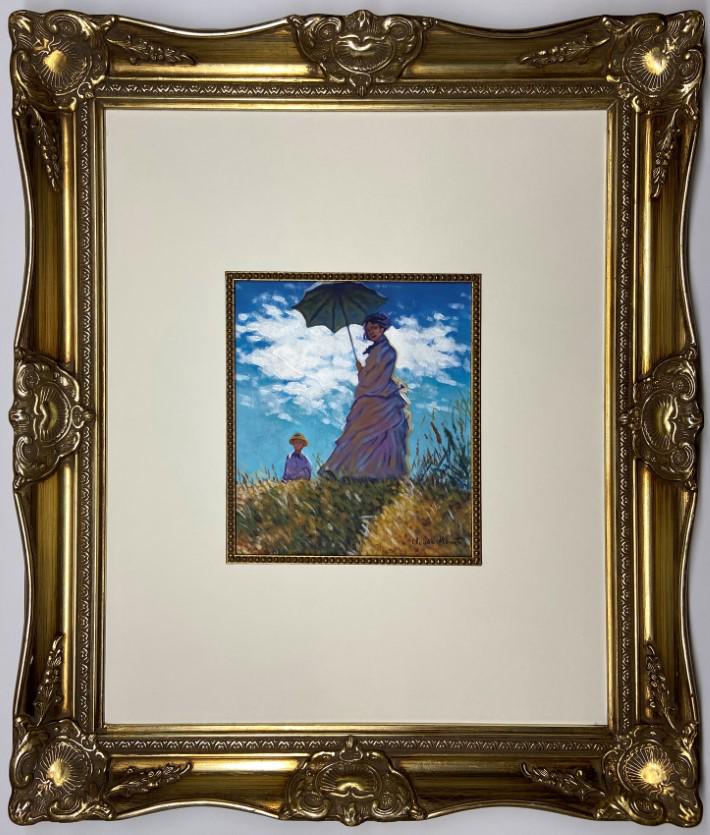 Claude Monet Watercolor: Private Collection 10" x 8.50" Attrib. with certificate. Oscar-Claude Monet was a French painter, a founder of French Impressionist painting and the most consistent and prolific practitioner of the mo