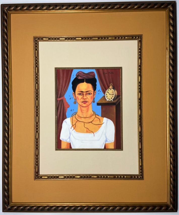 Frida Kahlo Watercolor: Private Collection 14" x 10" Attributed to Frida Kahlo this is not a print is a unique piece and comes accompanied with an attributed certificate, Frida Kahlo was a Mexican painter known for her many 