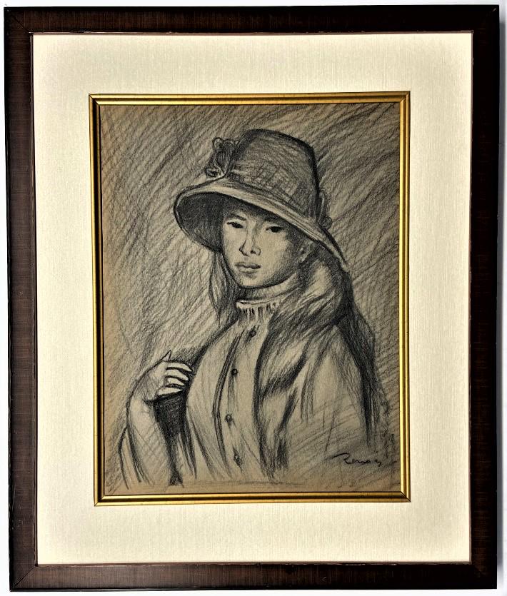 Pierre-Auguste Renoir Graphite on paper: Private Collection 15.50" x 10" Attributed to Pierre-Auguste Renoir this is not a print this is a unique piece and comes accompanied with an attributed certificate. Pierre-Auguste Renoir was born in L