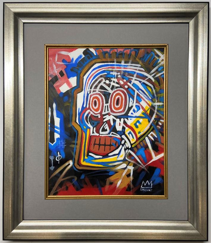 Jean Michel Basquiat Mixed Media: Private Collection 13.25" x 11" Attributed to Jean Michel Basquiat this is not a print this is a unique piece and comes accompanied with an attributed certificate, Jean Michel Basquiat. Jean-Michel Ba