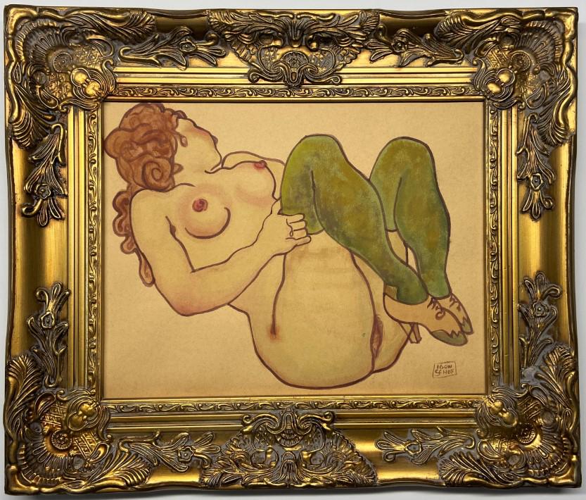 Egon Schiele Watercolor (1 of 3)