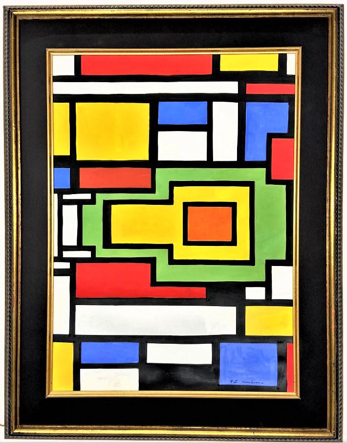 Piet Mondrian Gouache on paper: Private Collection 11" x 15.50" Attribute this is not a print is a unique piece and comes accompanied an attribute certificate Pieter Cornelis Mondriaan, after 1906 Piet Mondrian, was a Dutch painter 
