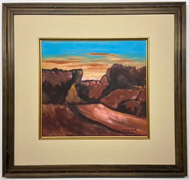 Marsden Hartley watercolor: Private Collection 10" x 10â€™â€™ Attribute comes accompanied with an attribute certificate Hartley was born in Lewiston, Maine, where his English parents had settled. He was the youngest of