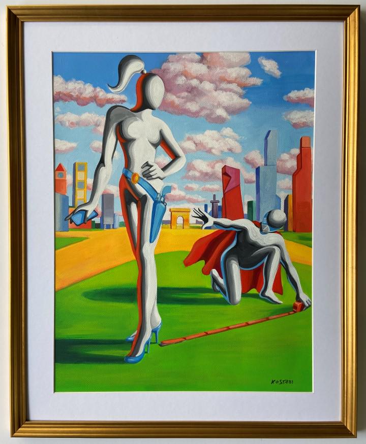 Mark Kostabi Watercolor on paper (1 of 3)