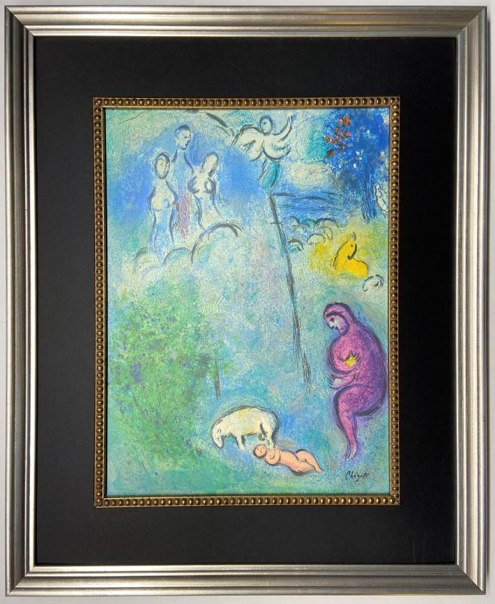 Marc Chagall lithograph: Private Collection 12" x 10" Marc Chagall, this is a lithograph this is a unique .piece born MoÃ¯che Zakharovitch Chagall 6 July [O.S. 24 June] 1887 â€“ 28 March 1985) was a Russian-French arti