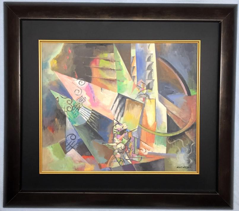 Max Weber Watercolor: Max Weber appears in Lower right . Attribute to Max Weber Technique: Watercolor Measures: 12.5 x 17 inches Image size Medium: paper. Provenance: Private Collection. Lived between (April 1864 - June 19