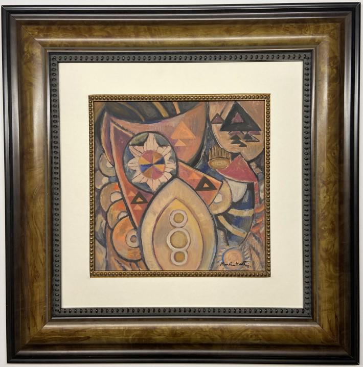 Marsden Hartley watercolor: Marsden Hartley appears in Lower right . Attribute to Marsden Hartley Technique: Watercolor Measures: 10 x 10 inches Image size Medium: paper. Provenance: Private Collection. Lived between (January 18