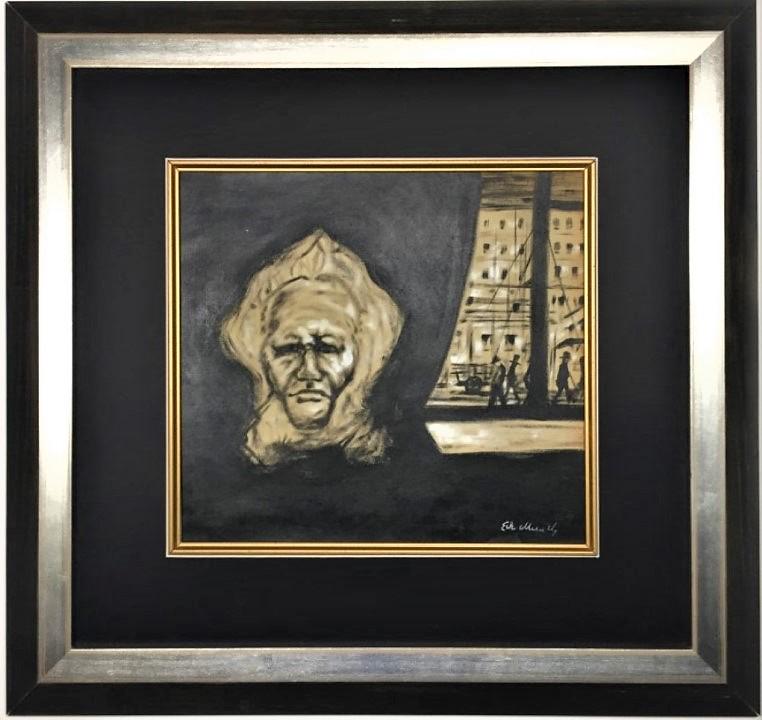 Edvard Munch Mixed Media: Edvard Munch appears in Lower right. Attribute to Edvard Munch Technique: Mixed Media Measures: Medium: Paper Image size 12 x 10.25 Inches. Provenance: Private Collection. Lived between (December 1863