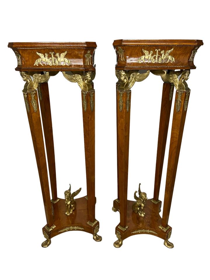 Neoclassical Empire Style Gilt Bronze Ormulo Wood (1 of 5)