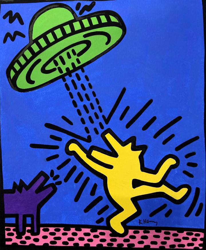 Keith Allen Haring Mixed Media on paper (1 of 2)