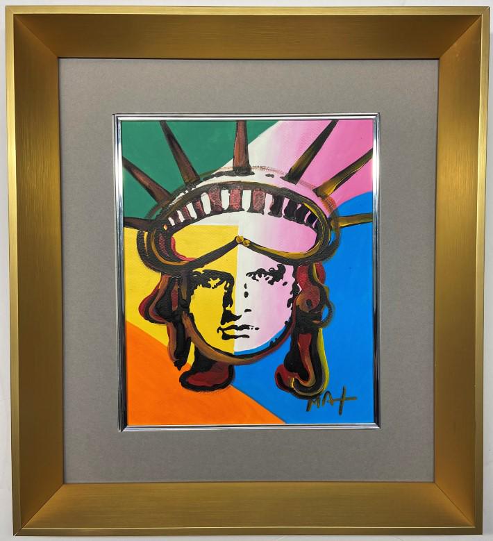 Peter Max Mixed Media: Peter Max appears in Lower right. Attribute to Peter Max Technique: Mixed Media Measures: 10 x 10 inches Image size Medium: paper. Provenance: Private Collection. Lived between October 1937 (84 years 