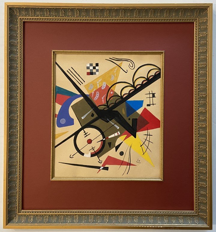 Wassily Kandinsky Watercolor: Wassily Kandinsky appears in upper left. Attribute to Wassily Kandinsky, this is not a print, is a unique piece. Technique: Watercolor Measures: inches Image size Medium: Paper. Provenance: Private Co